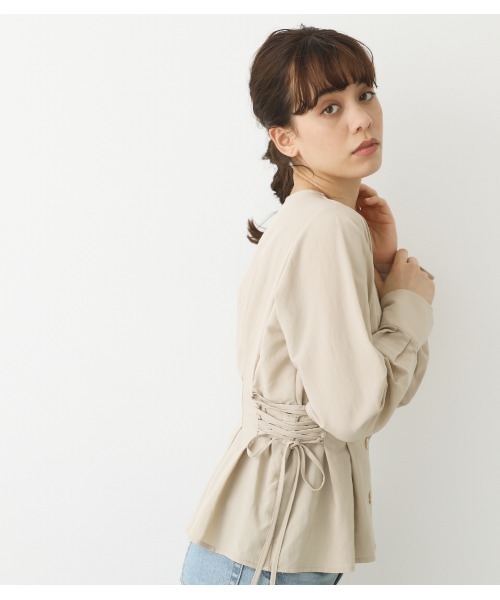 限定品お得 シャツ PayPayモール店 - 通販 - PayPayモール ブラウス レースアップウエストタックブラウス ZOZOTOWN 新作入荷新品