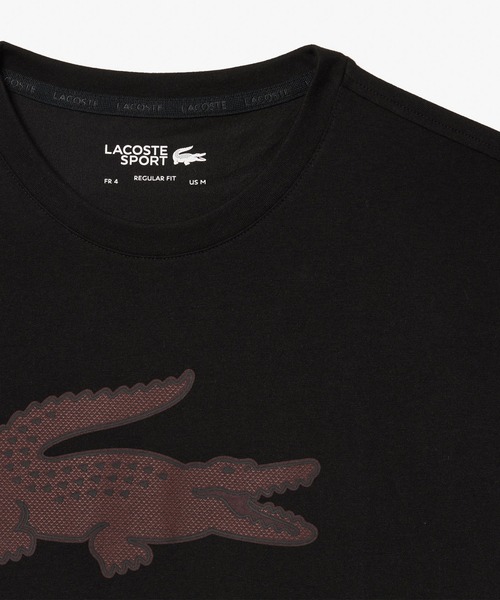 ★LACOSTE★レギュラー フィット ウルトラドライ 半袖Tシャツ LACOSTE tシャツ コットンブレンドウルトラドライロゴプリント
