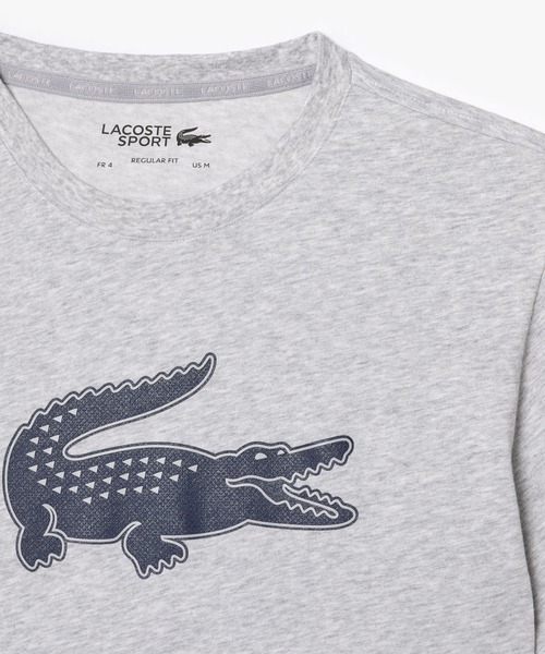 LACOSTE tシャツ コットンブレンドウルトラドライロゴプリント