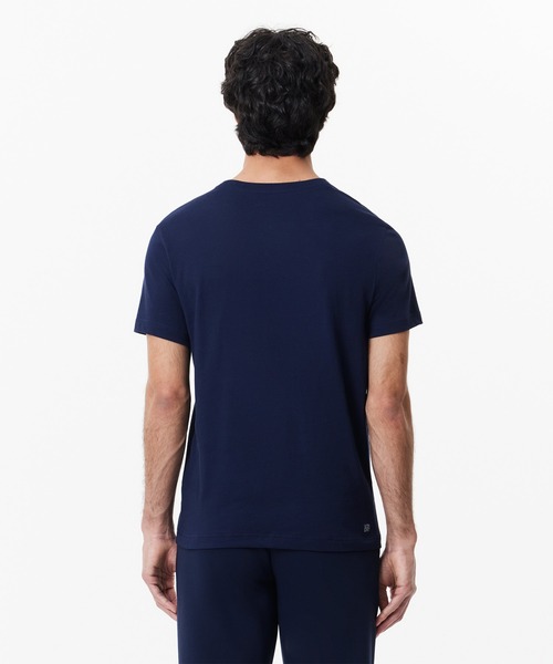 LACOSTE tシャツ コットンブレンドウルトラドライロゴプリント