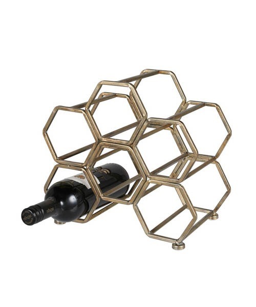 HONEYCOMB WINE RACK ANTIQUE GOLD|ZOZOTOWN |01