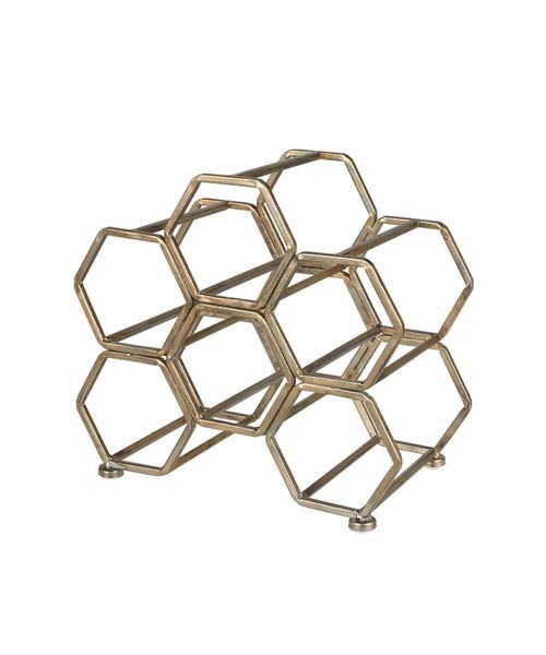 HONEYCOMB WINE RACK ANTIQUE GOLD|ZOZOTOWN |02