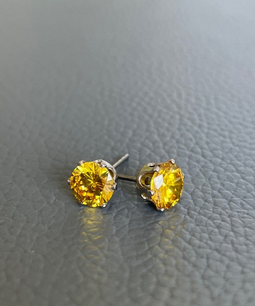 Ritomo De Ricco ピアス 6mmジルコニアダイヤ チタンピアス レディース  