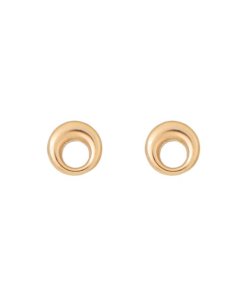 ピアス サークルラインピアス「K10」 レディースの画像