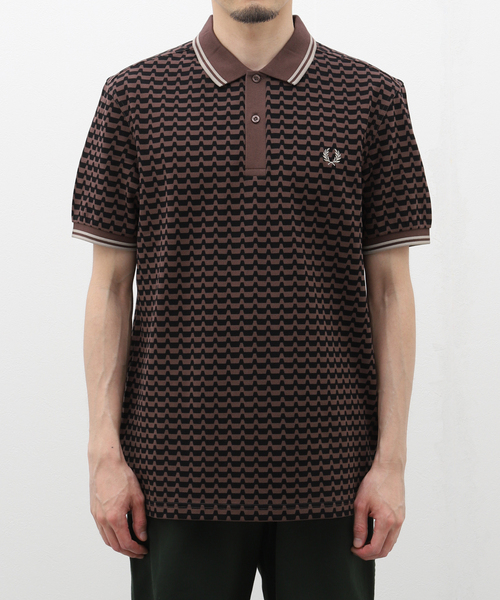 ポロシャツ メンズ FRED PERRY (フレッド ペリー) ABSTRACT GRAPHIC  POLO SHIRT M7791｜zozo