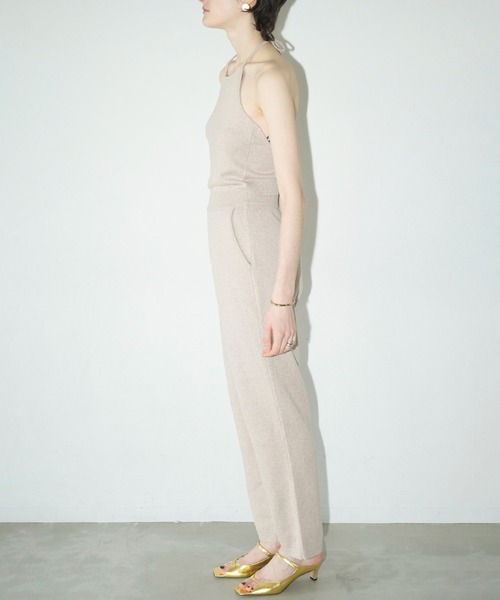 サロペット・オーバーオール・オールインワン CLANE HALTER NECK KNIT ALL IN ONE CLANE（クラネ） オールインワン HALTER NECK KNIT ALL IN ONE