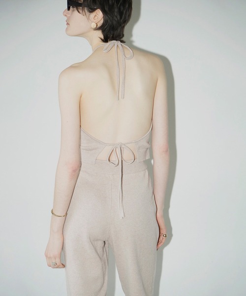 CLANE（クラネ） オールインワン HALTER NECK KNIT ALL IN ONE
