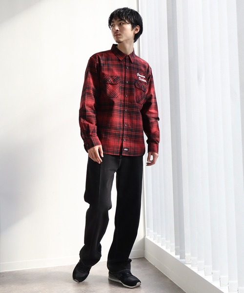 \"genuine Dickies\" ディッキーズ　チェック　シャツジャケット Dickies/ディッキーズ メンズ シャツ ジャケット 裏キルトフード