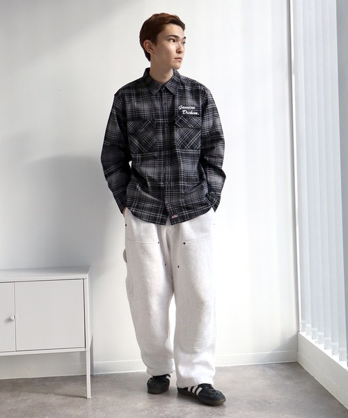 \"genuine Dickies\" ディッキーズ　チェック　シャツジャケット Dickies/ディッキーズ メンズ シャツ ジャケット 裏キルトフード