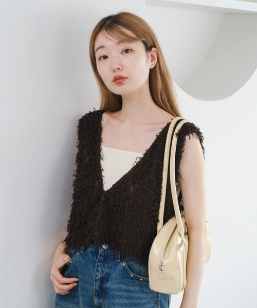 Kastane ベスト ジレ 「新色追加/前後2WAY」ファーショート