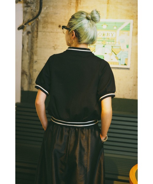 ポロシャツ ポロ mio yanase / Ponte polo tops  ミオ　ヤナセ/ポンチ　ポロ　トップス レディース HeRIN.CYE ポロシャツ ポロ mio yanase / Ponte polo tops ミオ