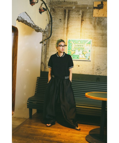 ポロシャツ ポロ mio yanase / Ponte polo tops  ミオ　ヤナセ/ポンチ　ポロ　トップス レディース HeRIN.CYE ポロシャツ ポロ mio yanase / Ponte polo tops ミオ