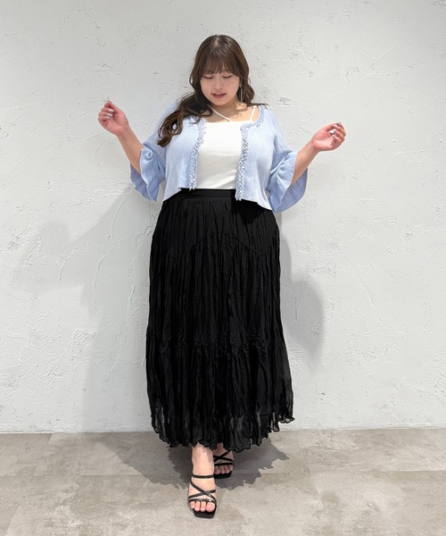 Louiosy（ルオシー） キャミソール 「大きいサイズ」カップ付きアシメ