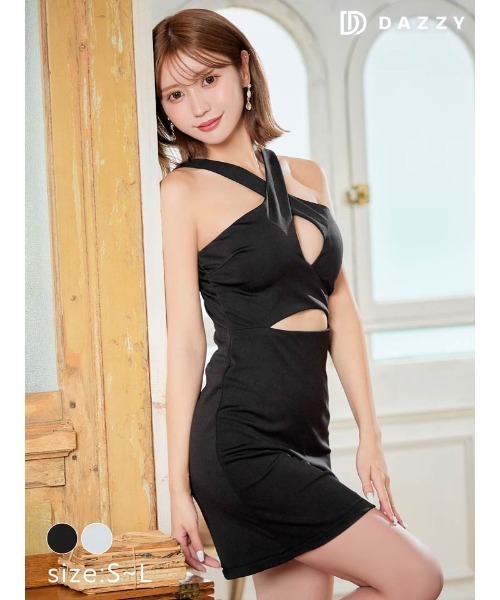 DAZZY（デイジー） ドレス クロスネック ノースリーブ カットアウト