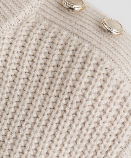 grove（グローブ） ニット セーター 編地切替ケーブルニット