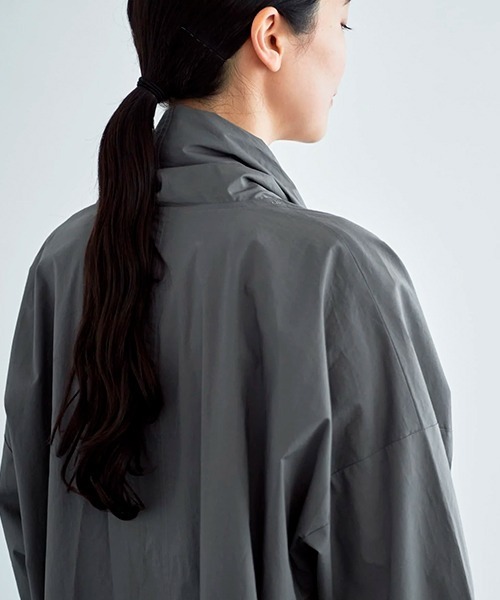 Robe ローブ　レディースジャケット　L グレー ata コート アウター robe 2. / 綿ブロード ローブコート