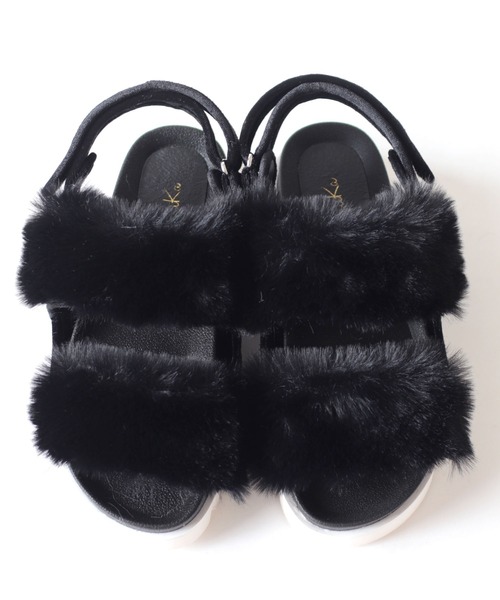 「RiiiKa」 フラットサンダル S アイボリー レディース_画像3