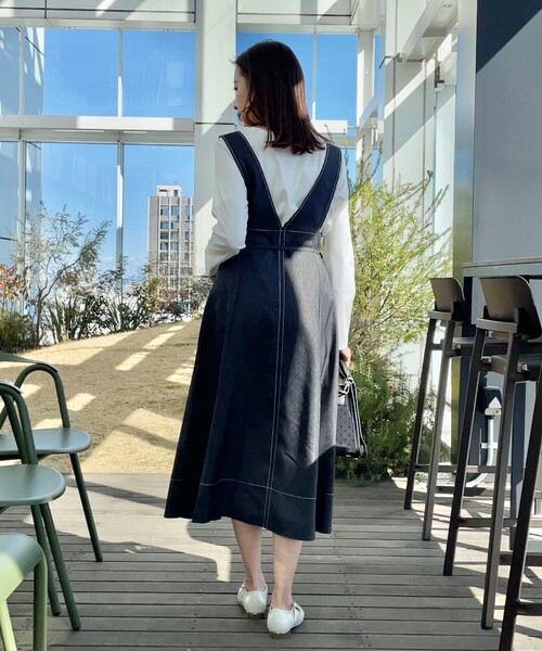 【And Couture】サイドリボン配色ジャンスカ アンドクチュール And Couture サイドリボン配色ジャンスカ