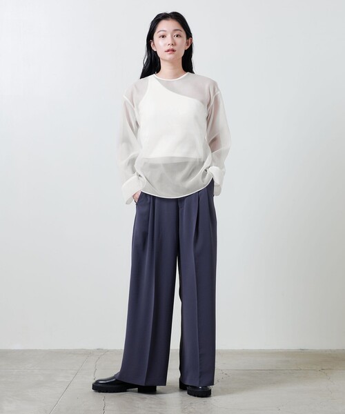 【新品タグ付】手洗い可 UNITED ARROWS シアーブラウス ¥19800 1500024F1492_l1_a020.jpg