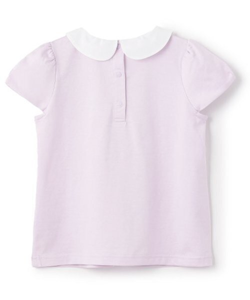 メゾピアノ【新品タグ付き】衿つきTシャツ【130】刺しゅう　トップス　フォーマル mezzo piano メゾピアノ(mezzo piano)花刺しゅう衿つき Tシャツ