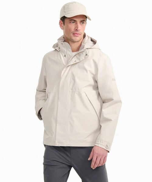 マウンテンパーカー ウインドブレーカー GORE-TEX ゴアテックス 防水 防風 透湿 フーデッドジャケット / フード取り外し可 メンズの画像