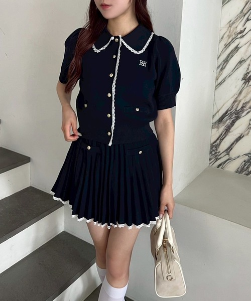半袖ニット、セットアップ one after another NICE CLAUP ワンピース 「新色追加！」ポロ襟