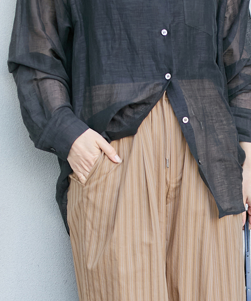 JOURNAL STANDARD パンツ ストライプクロスラフパンツ
