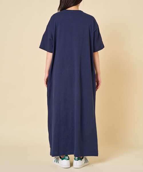 KELTYヘンリーネックボタンワンピース 【限定展開】フリークスストア M KELTY/別注 ヘンリーネック ボタン 半袖 ワンピース【限定展開