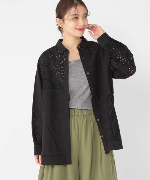レースパッチワークブラウス natural by clip レースパッチワークブラウス natural by clip - メルカリ