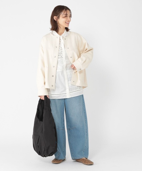 レースパッチワークブラウス natural by clip レースパッチワークブラウス natural by clip - メルカリ