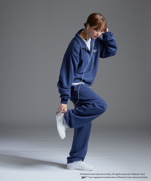 「Reebok」 スウェットカットソー MEDIUM ネイビー レディース Reebok 「Reebok」 スウェットカットソー MEDIUM ネイビー