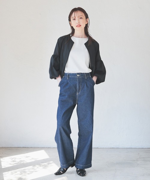 GLACIER lusso ブルゾン アウター 7分袖シアーブルゾン