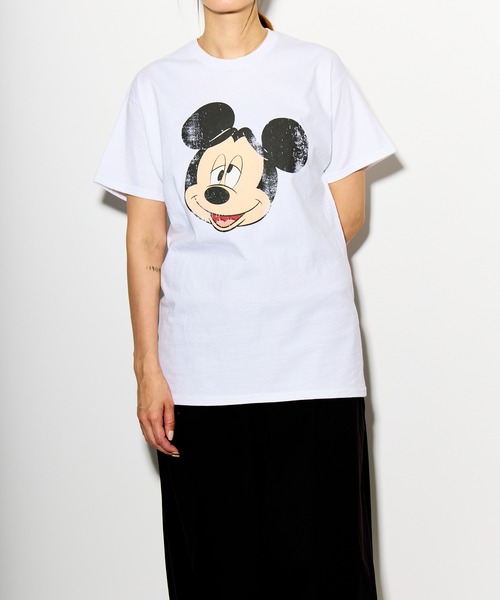 GoodWear グッドウェア Disny Collection ミッキーUSAエラープリントTシャツ LCS-252101 【クリックポスト可】 GoodWear グッドウェア Disny Collection ミッキーUSAエラー
