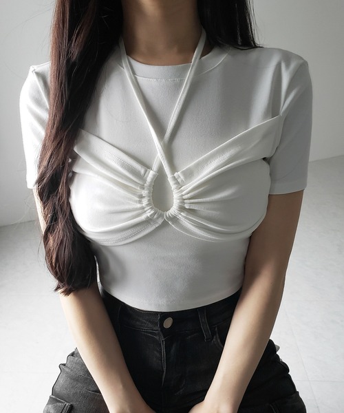 me+em select（ミームセレクト） tシャツ 「 2color 」クロスネック