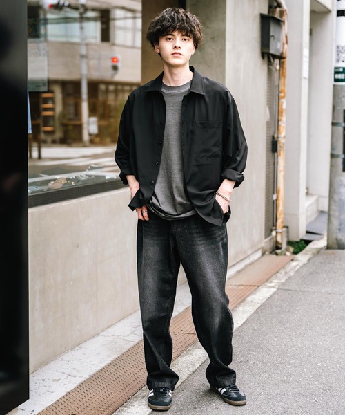 ワイドデニムパンツ Rocky Monroe（ロッキーモンロー） ワイドパンツ ジーンズ ルーズ