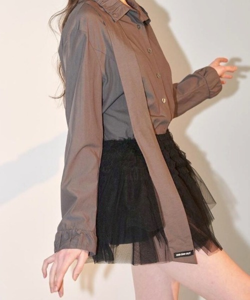 ODD ONE OUT スカート 「ODDONEOUT」TUCKING MASH SKIRT