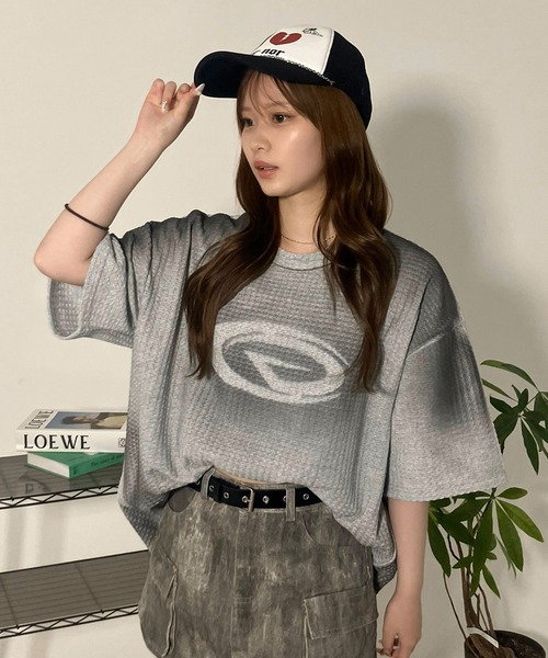 tシャツ A'GEM/9 × .kom 「ARULE/アルール」スプレー＆プリントTシャツ レディース メンズ ARULE tシャツ A'GEM/9 × .kom 「ARULE/アルール」 スプレーTEE