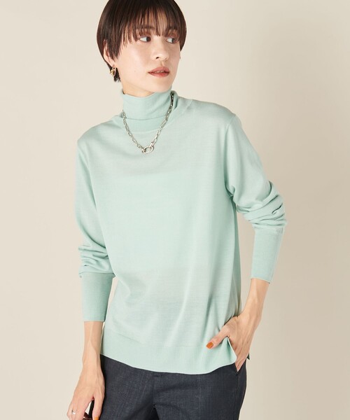 「NOLLEY'S」 タートルネックニット 38 オフホワイト レディース_画像5