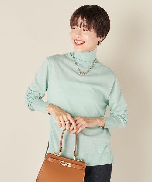 「NOLLEY'S」 タートルネックニット 38 オフホワイト レディース_画像7