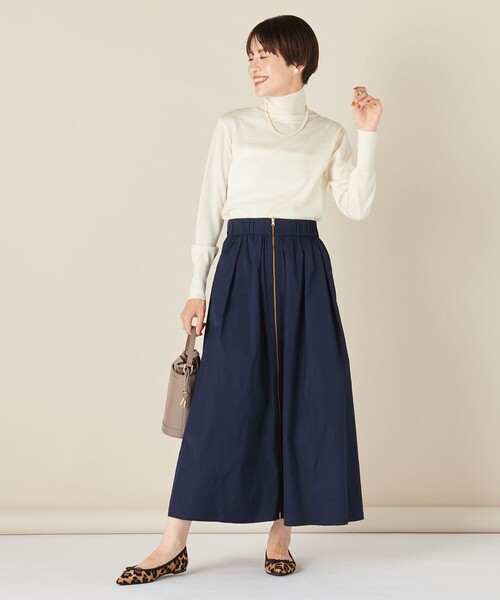「NOLLEY'S」 タートルネックニット 38 オフホワイト レディース_画像8
