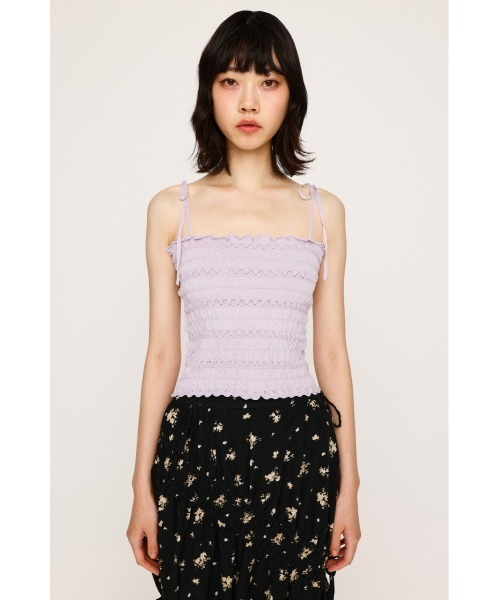 SLY キャミソール SHIRRING RIBBON CAMI シャーリング リボン