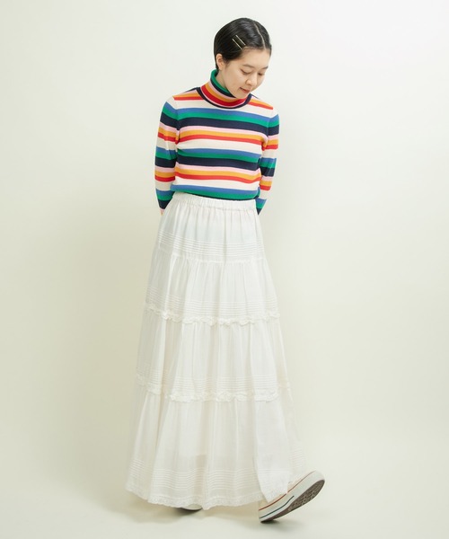 Dot＆Stripes CHILD WOMAN のセーター Dot&Stripes Child Woman ネパール太ギルボックスインターシャプル