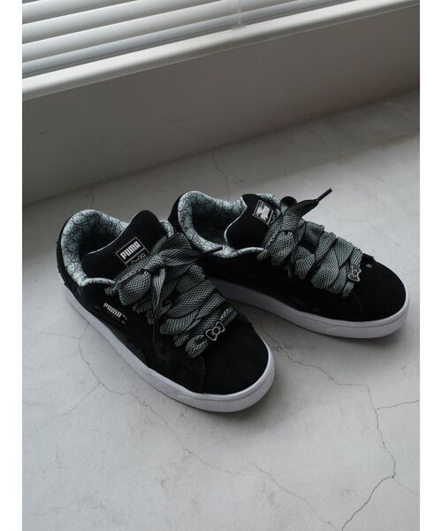 【極上美品】プーマ×ハローキティ レディース スニーカー スエード 黒 23cm PUMA スニーカー 「PUMA」SUEDE XL HELLO KITTY レディース