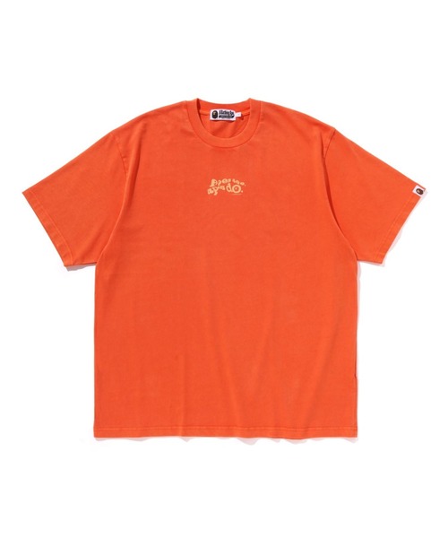 A BATHING APE tシャツ GARMENT DYE LOGO RELAXED FIT TEE