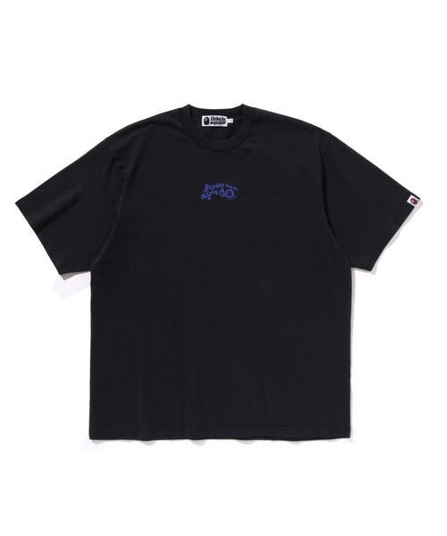 A BATHING APE tシャツ GARMENT DYE LOGO RELAXED FIT TEE