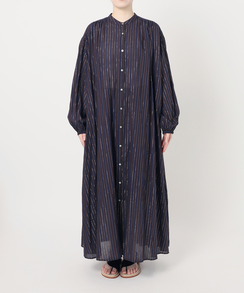 Spick＆Span ワンピース HYU ストライプギャザーシャツ