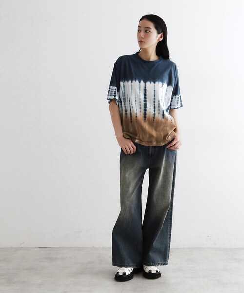 tk.TAKEO KIKUCHI（ティーケータケオキクチ） tシャツ 半袖 タイダイT 