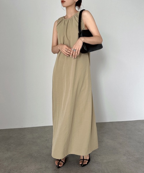 【美品】MECREバックオープン ロングワンピース Aライン オケージョン 45555428-1.jpg