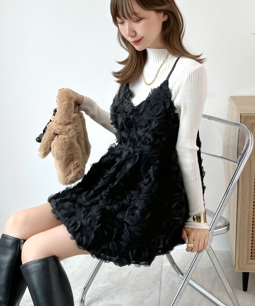 CHARME BY MICOLA チュニック SNSで大バズり中!3Dフラワー