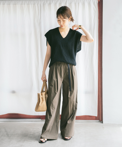 【タグ付】新品★Spick&Span ワイドパンツ Spick & Span（スピックアンドスパン）の「ダブルクロス2タック